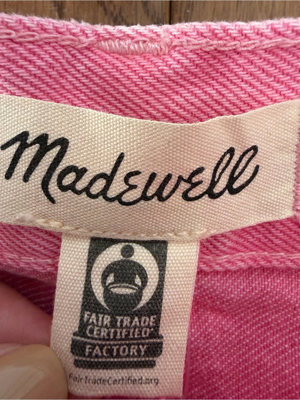 Madewell Baggy Straight Jeans Garment Dyed Pink High Rise Slouchy Denim W32 NWT - Picture 8 of 10